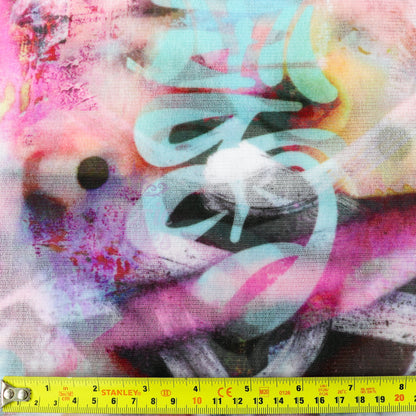 Tie Dye Graffiti Power Mesh Fabric