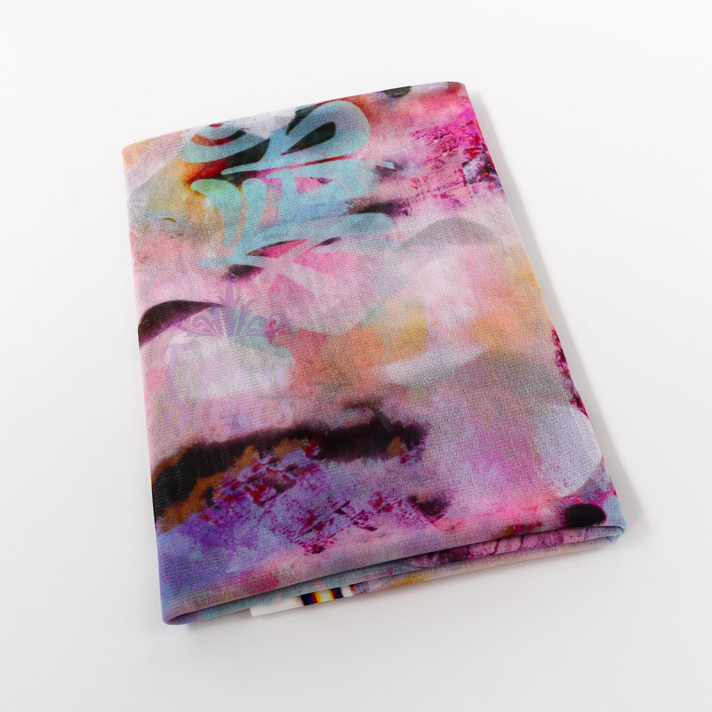 Tie Dye Graffiti Power Mesh Fabric