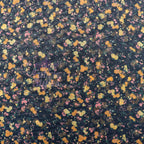 Ditsy Orange Floral Power Mesh Fabric