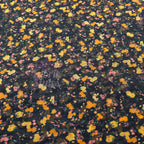 Ditsy Orange Floral Power Mesh Fabric