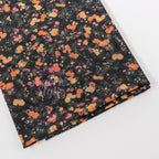 Ditsy Orange Floral Power Mesh Fabric