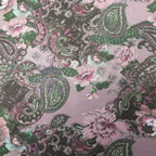 Paisley Rose Floral Power Mesh Fabric