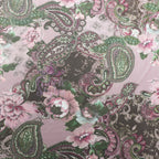 Paisley Rose Floral Power Mesh Fabric
