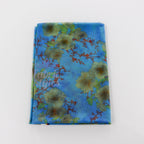 Blue Floral Power Mesh Fabric