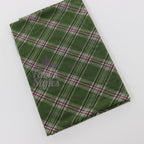 Green Tartan Pink Stripe Power Mesh Fabric