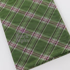 Green Tartan Pink Stripe Power Mesh Fabric