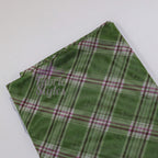 Green Tartan Pink Stripe Power Mesh Fabric