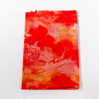 Orange Floral Power Mesh Fabric