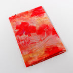 Orange Floral Power Mesh Fabric