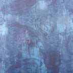 Blue Paisley Power Mesh Fabric