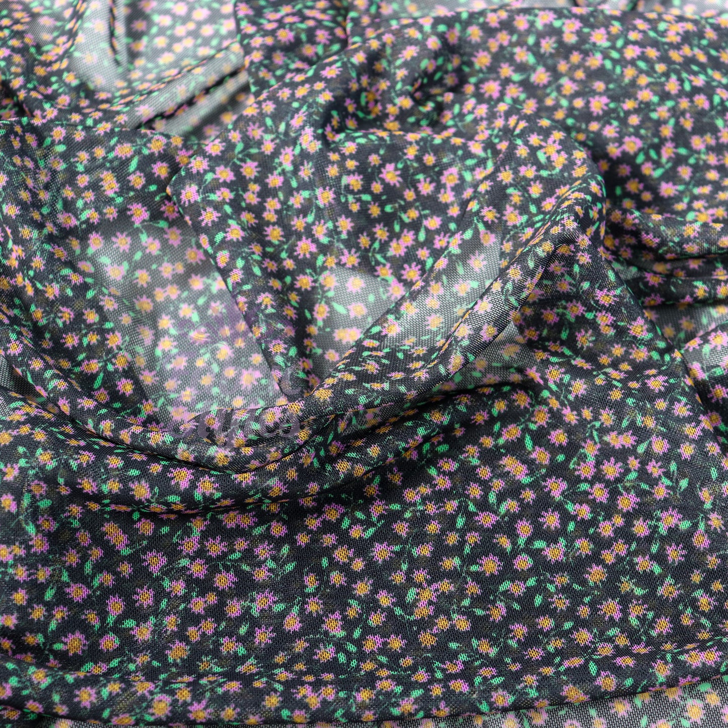 Ditsy Floral Power Mesh Fabric