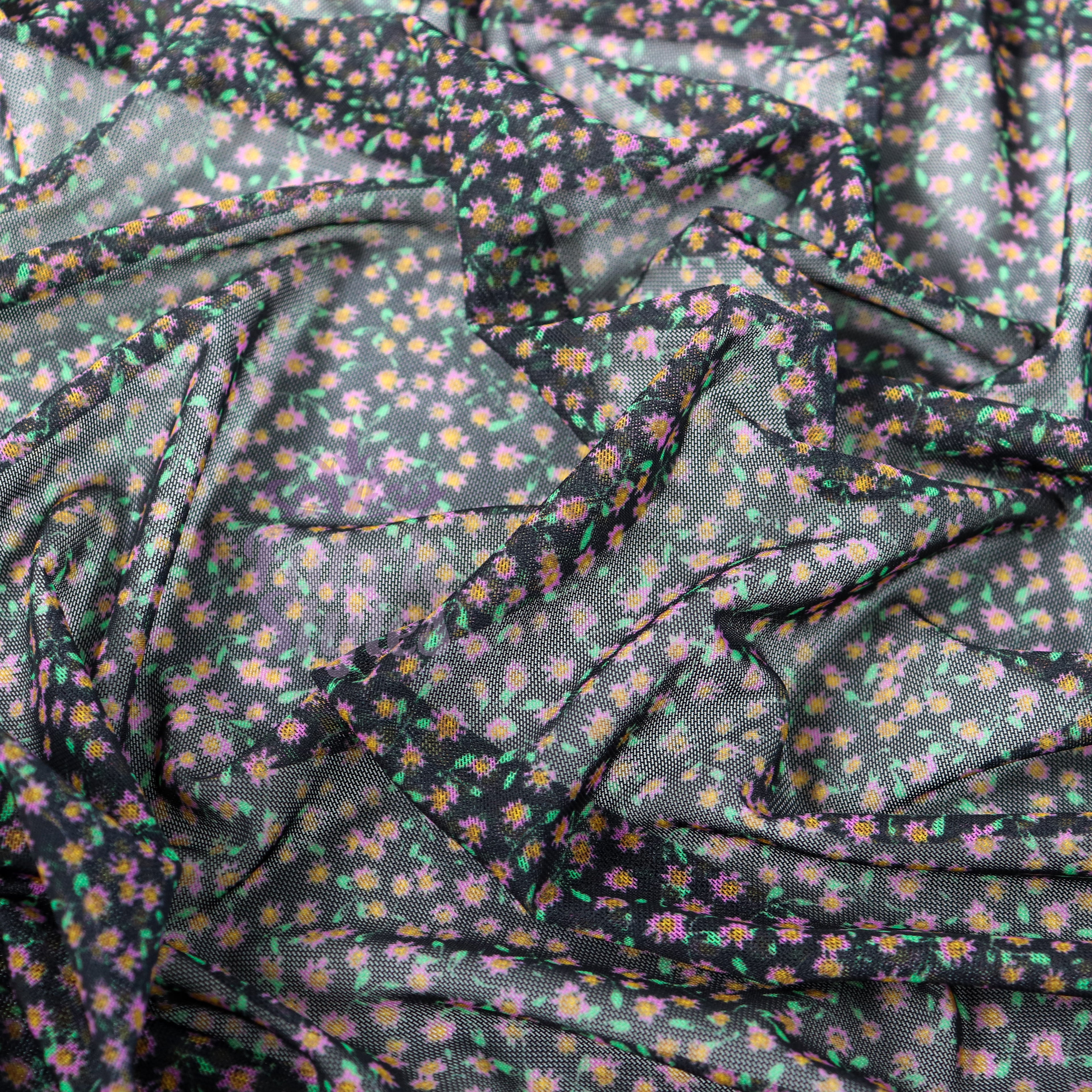 Ditsy Floral Power Mesh Fabric