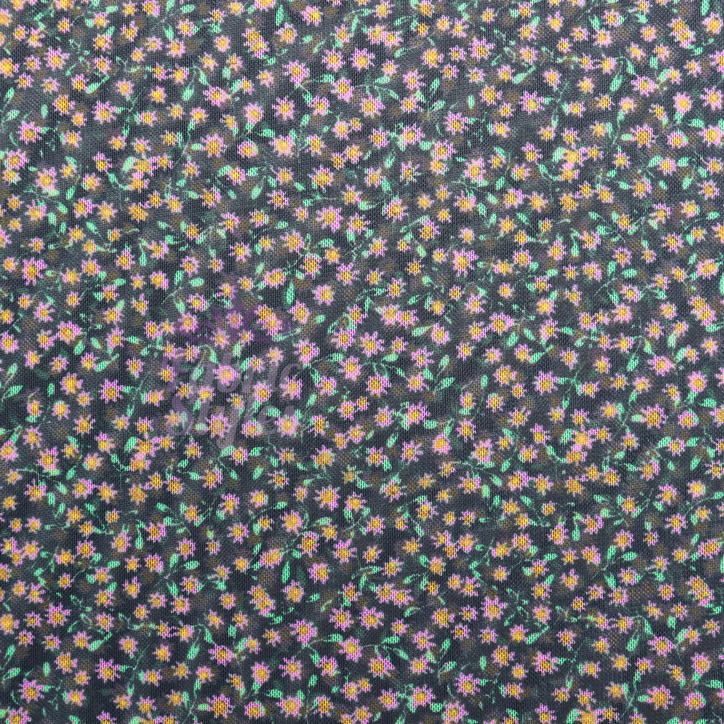 Ditsy Floral Power Mesh Fabric