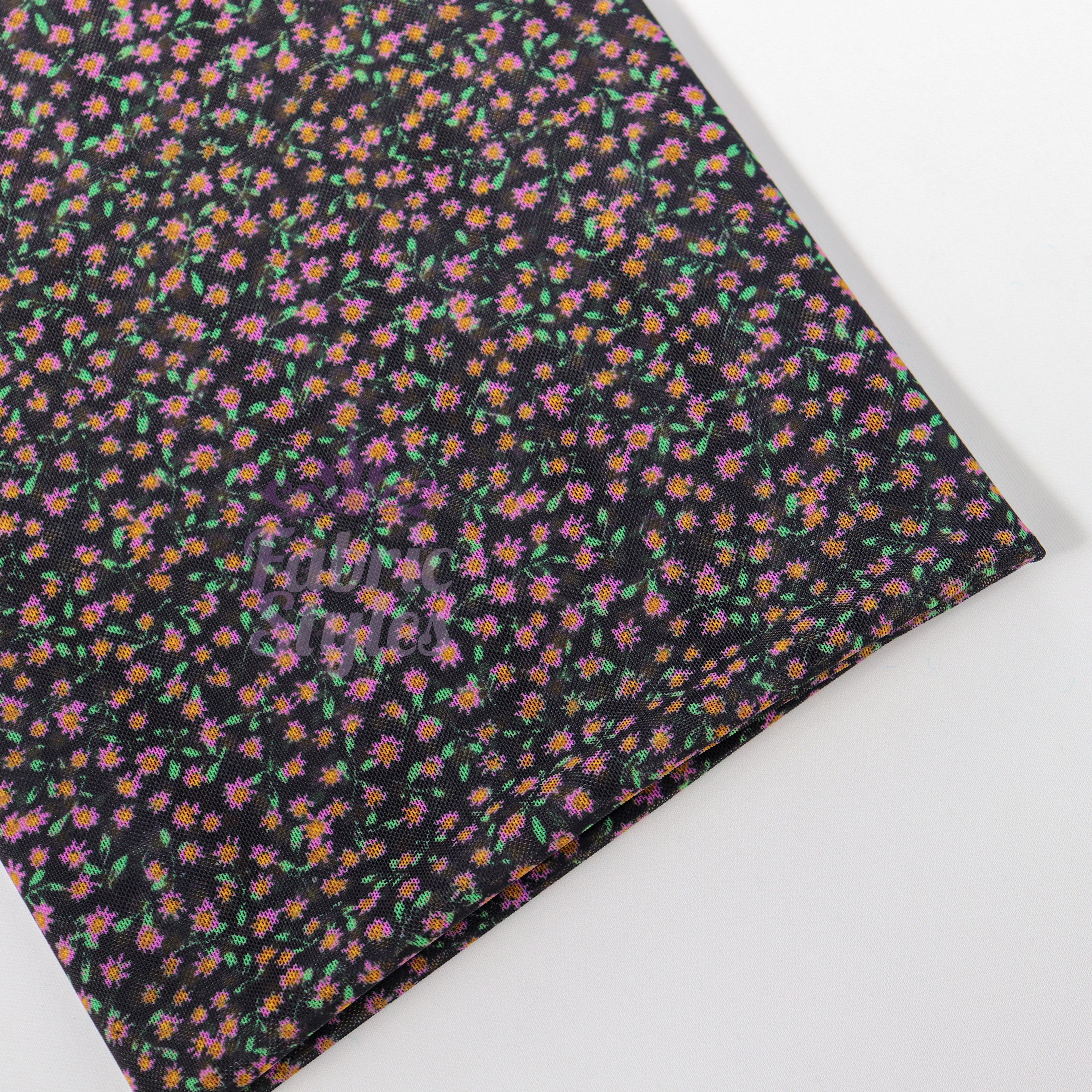 Ditsy Floral Power Mesh Fabric