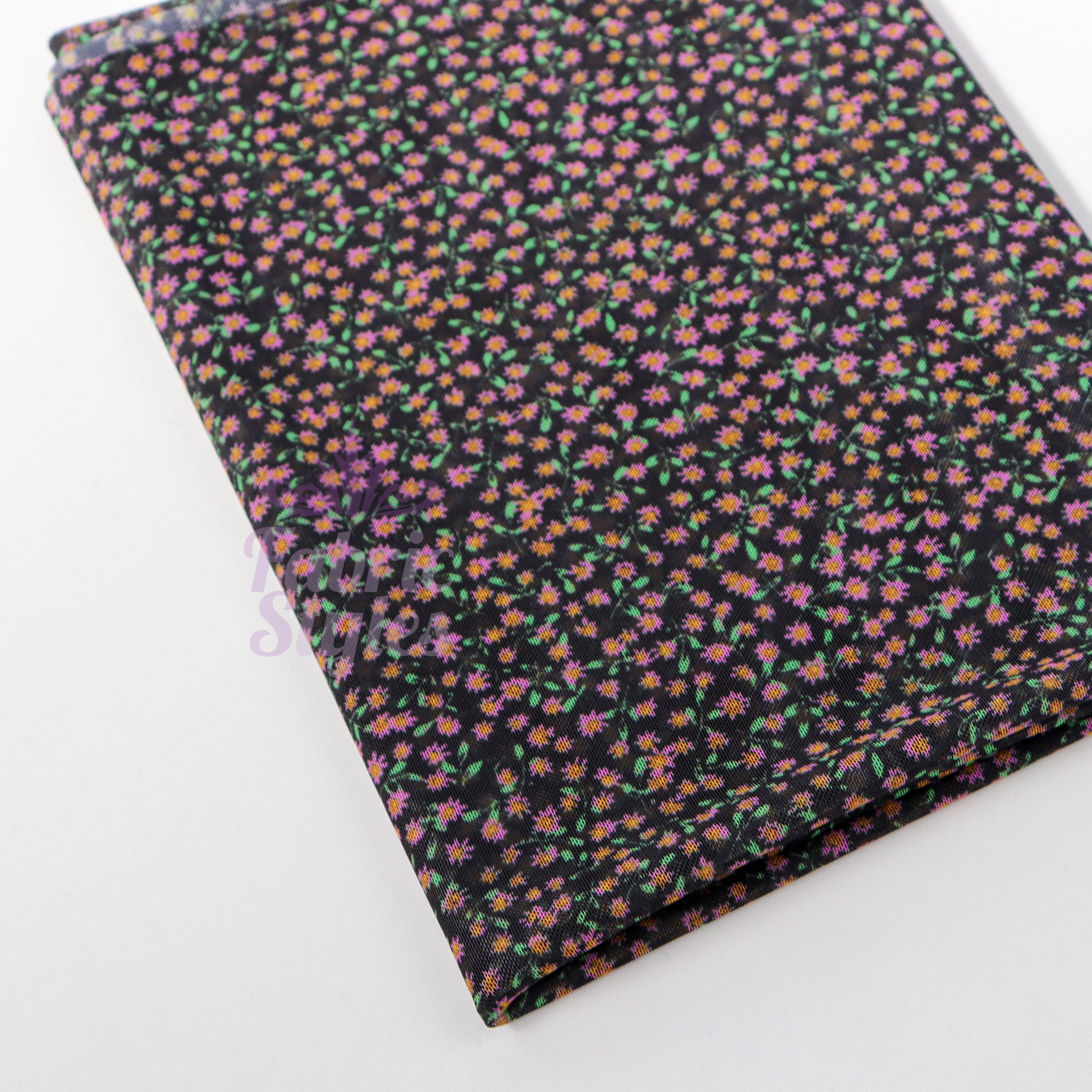 Ditsy Floral Power Mesh Fabric