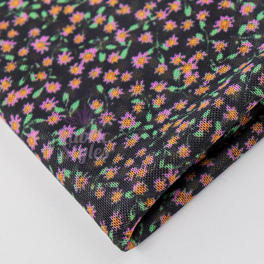Ditsy Floral Power Mesh Fabric