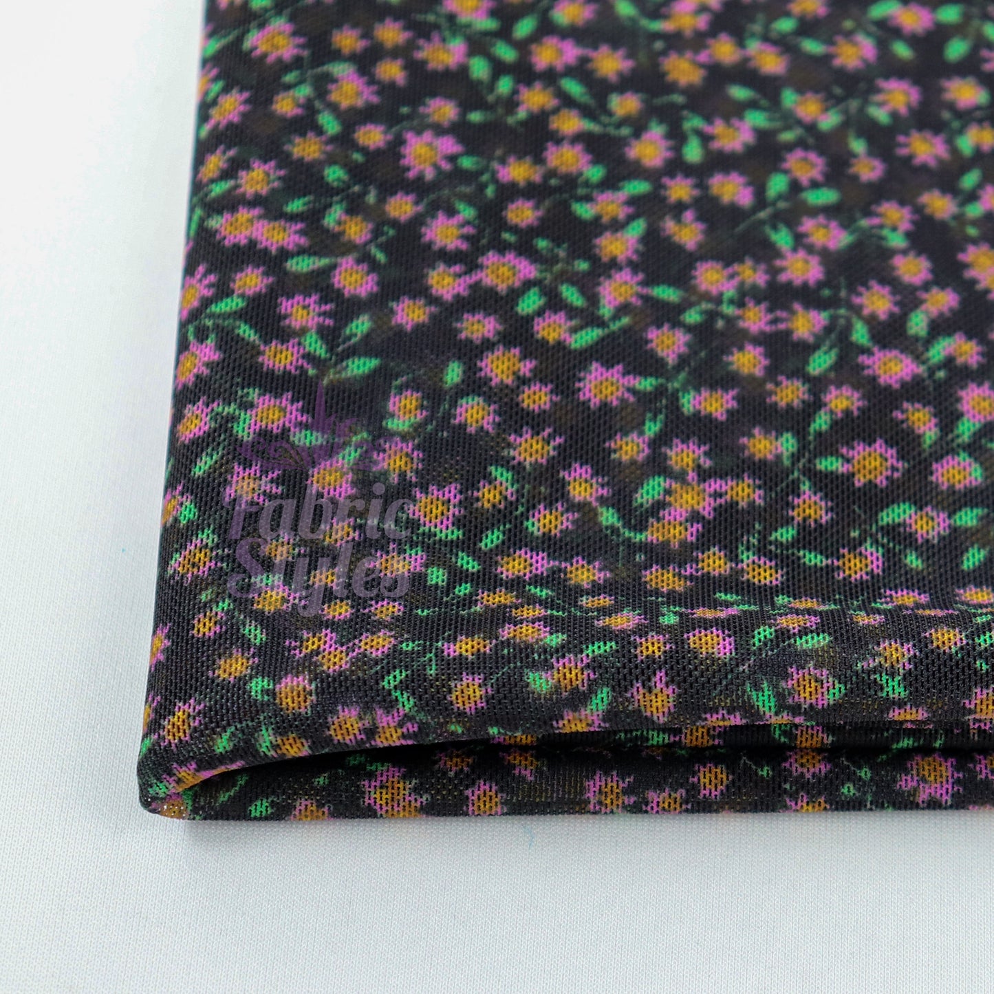 Ditsy Floral Power Mesh Fabric
