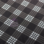 Black Tartan Power Mesh Fabric
