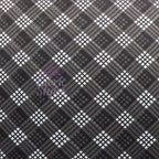 Black Tartan Power Mesh Fabric