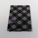 Black Tartan Power Mesh Fabric