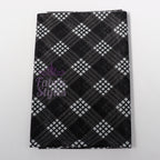 Black Tartan Power Mesh Fabric