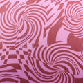 Pink Abstract Swirl Power Mesh Fabric