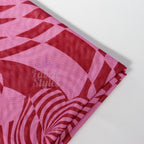 Pink Abstract Swirl Power Mesh Fabric