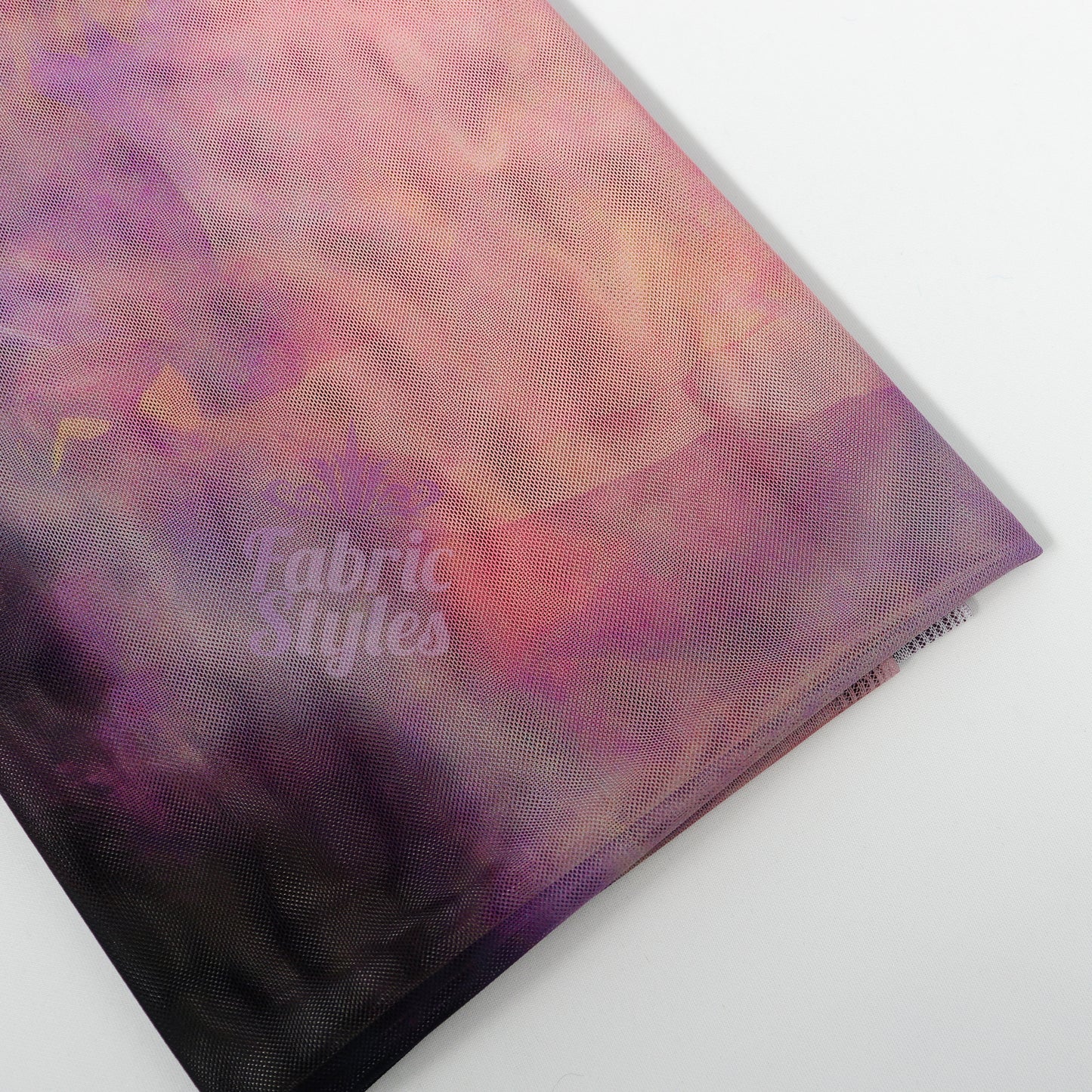 Large Floral Power Mesh Fabric