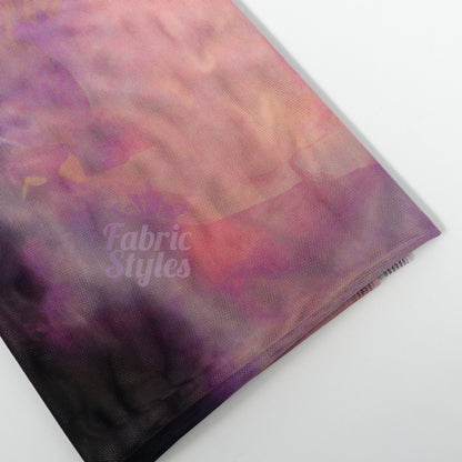 Large Floral Power Mesh Fabric