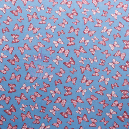 Mini Butterfly Flower Power Mesh Fabric