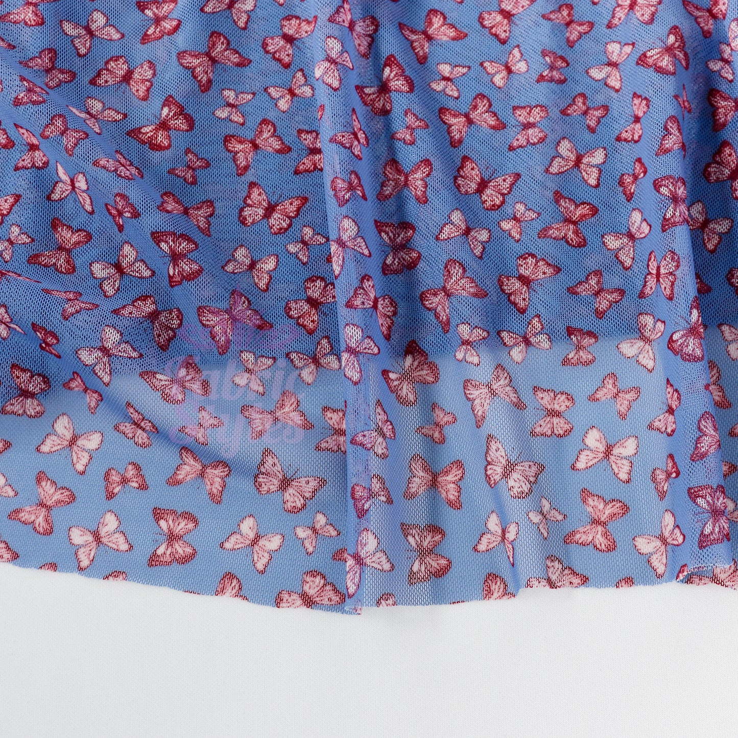 Mini Butterfly Flower Power Mesh Fabric