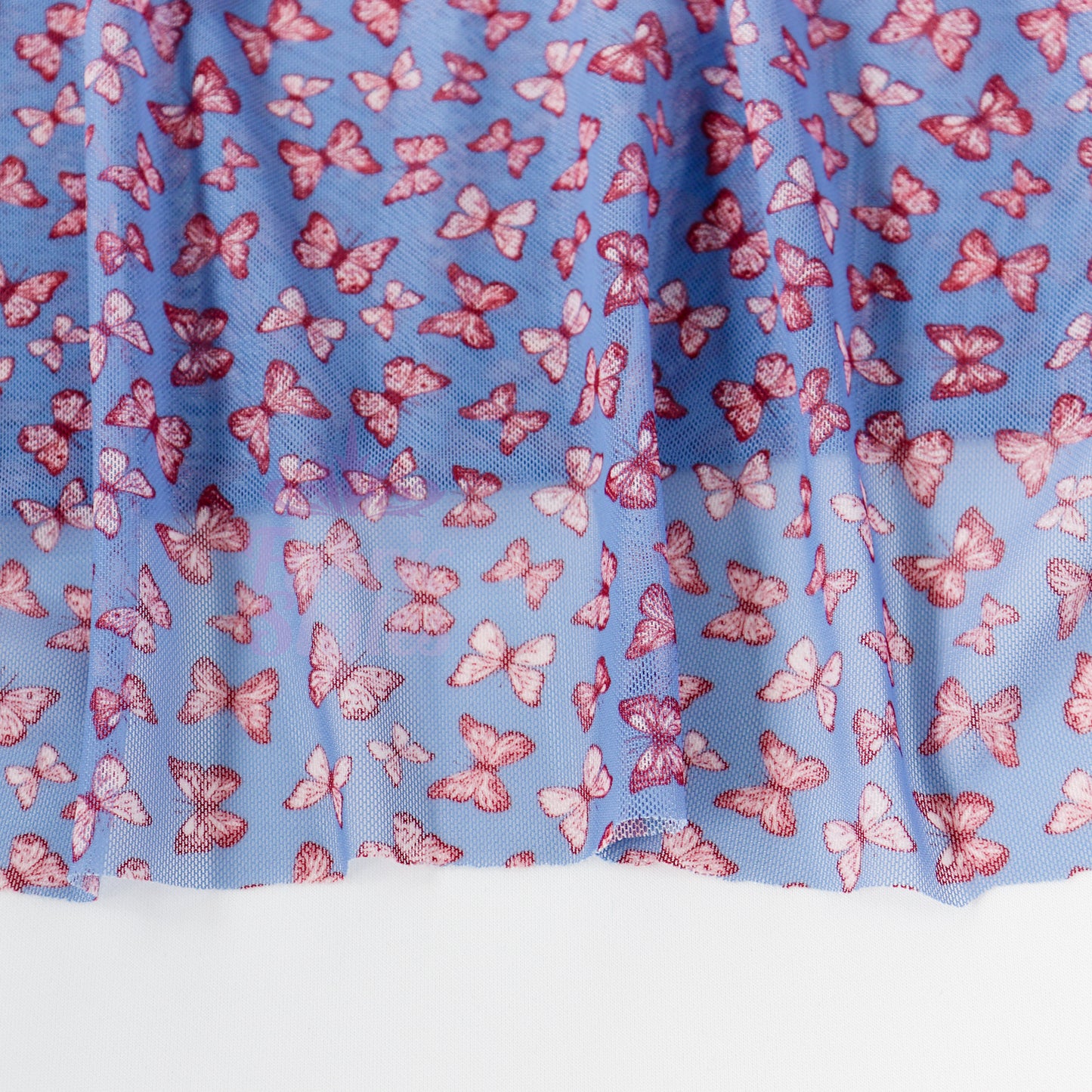 Mini Butterfly Flower Power Mesh Fabric