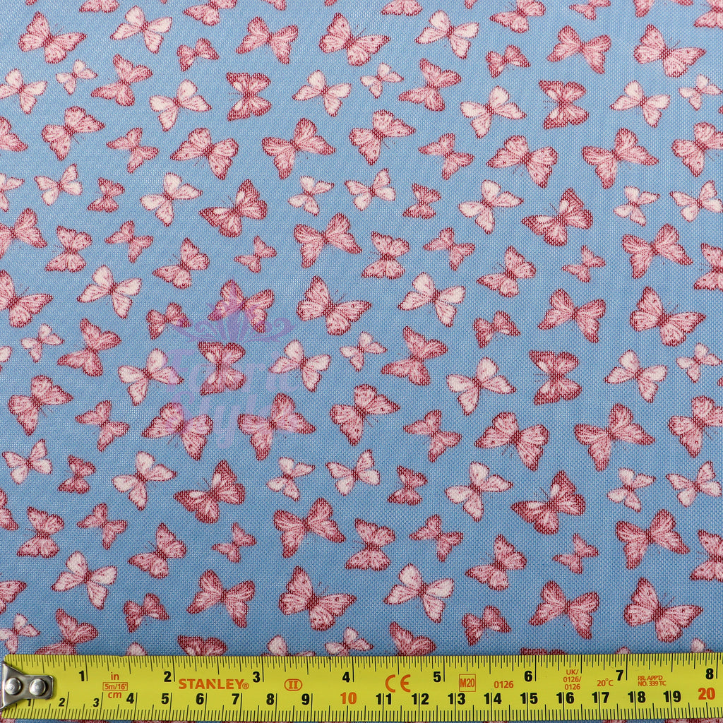 Mini Butterfly Flower Power Mesh Fabric