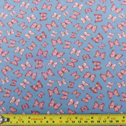 Mini Butterfly Flower Power Mesh Fabric