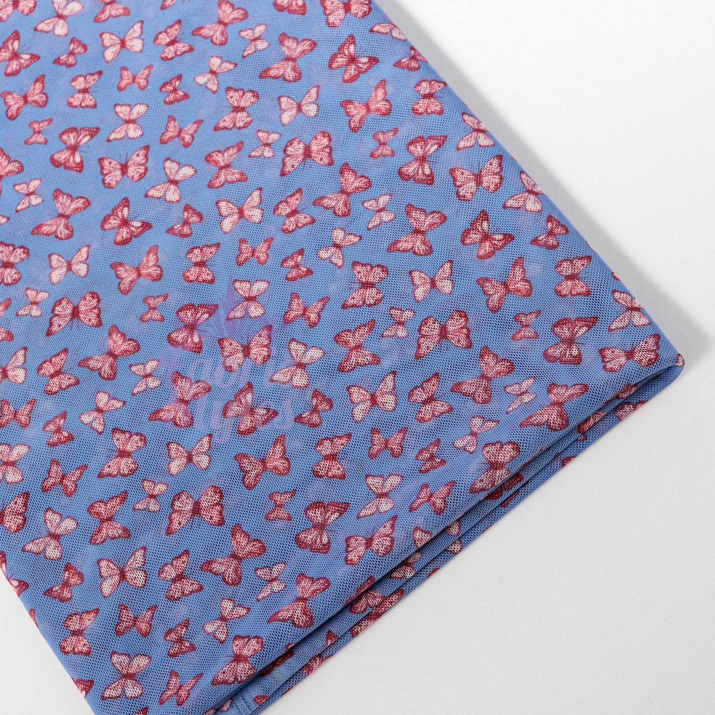 Mini Butterfly Flower Power Mesh Fabric