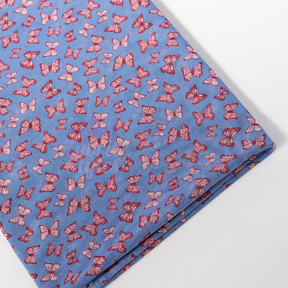 Mini Butterfly Flower Power Mesh Fabric