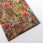 Leopard Rose Power Mesh Fabric