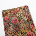 Leopard Rose Power Mesh Fabric