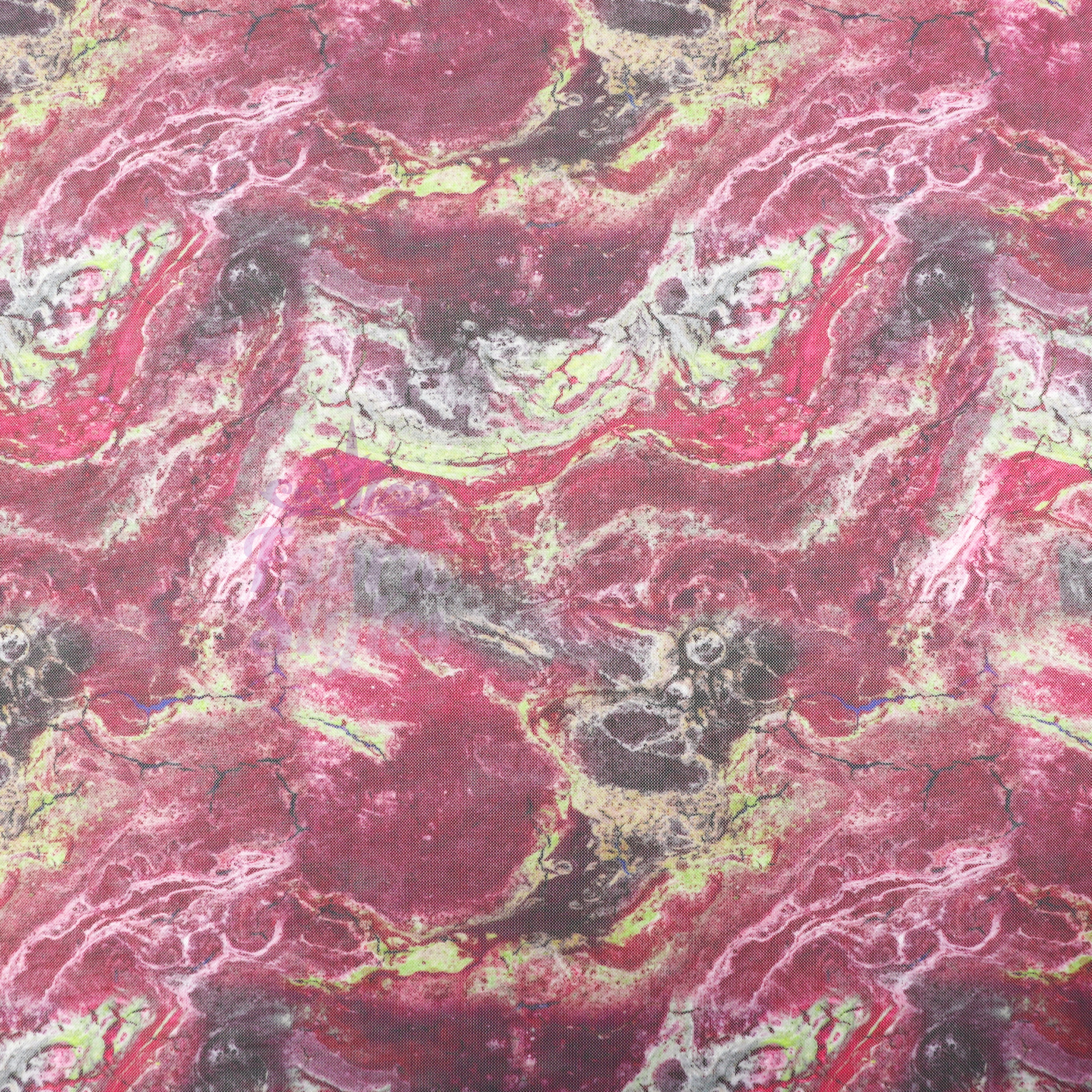 Pink Power Mesh Tie Dye Fabric