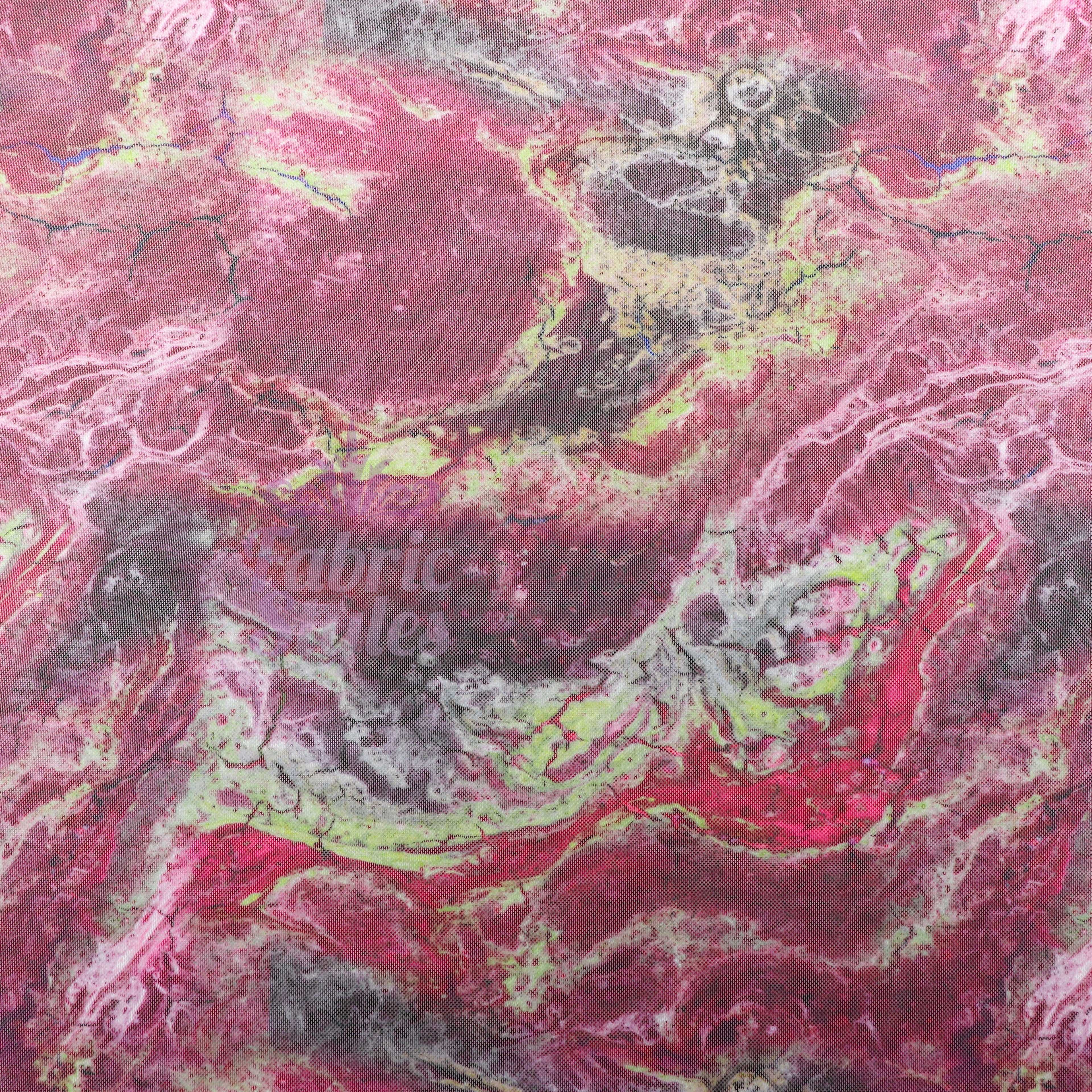 Pink Power Mesh Tie Dye Fabric