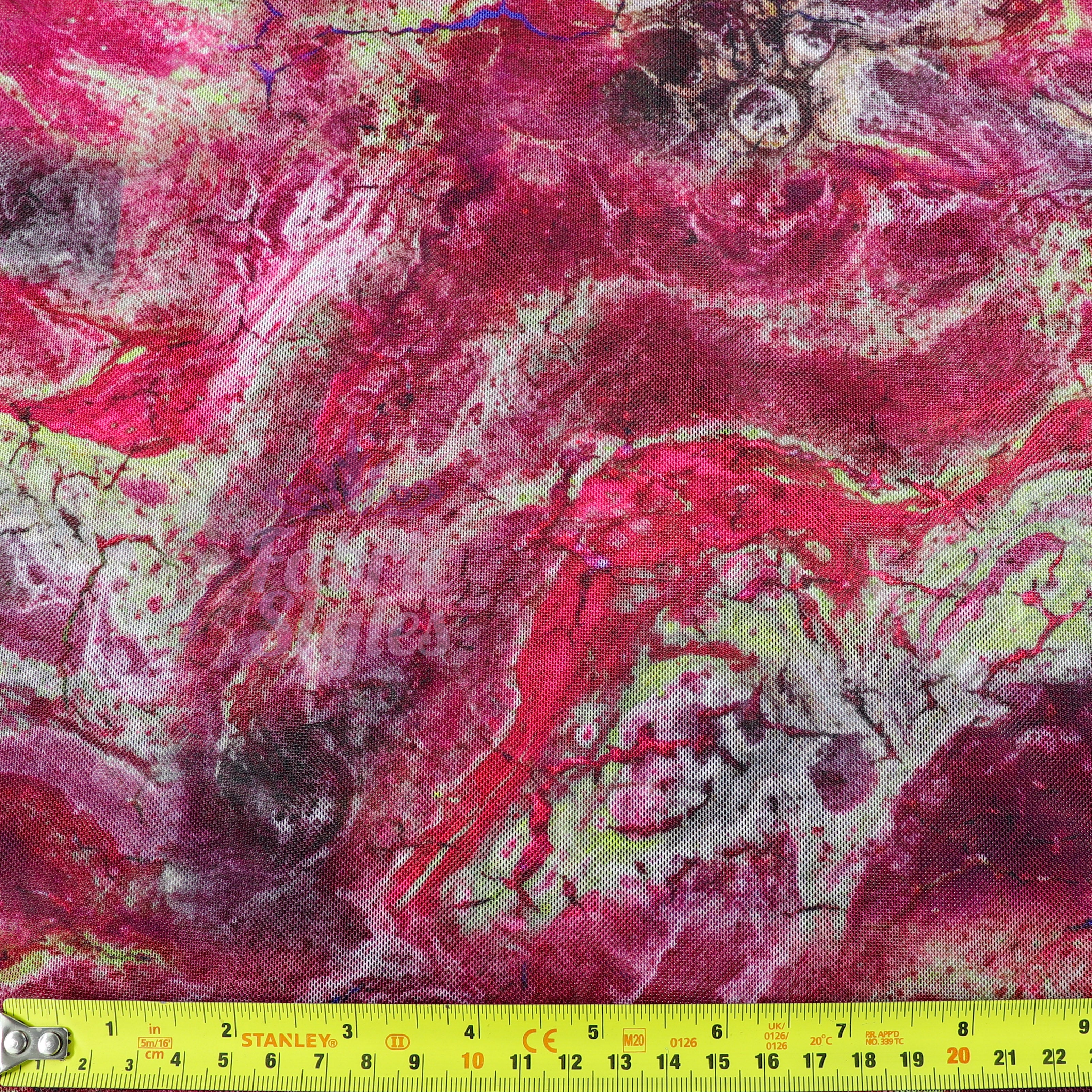 Pink Power Mesh Tie Dye Fabric