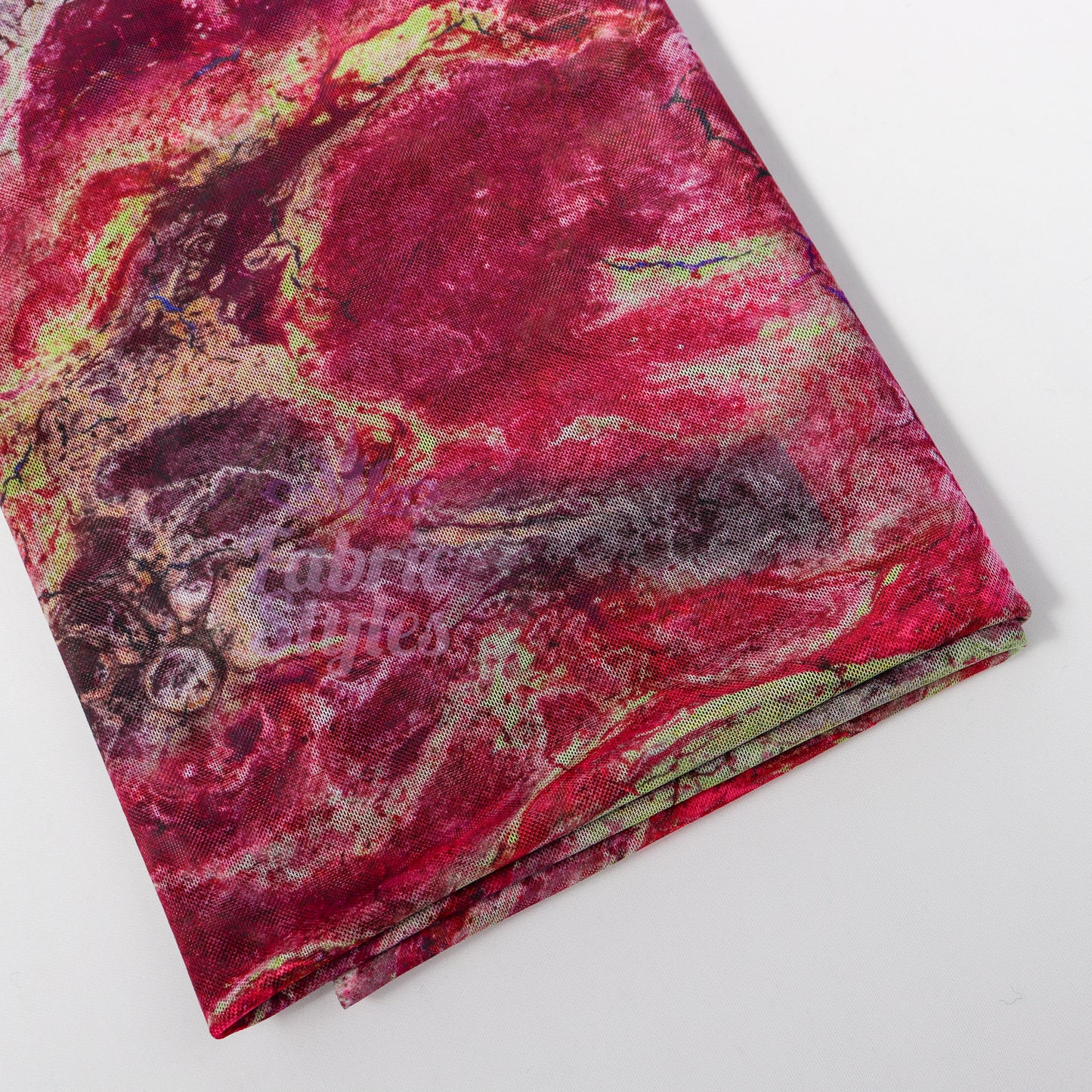 Pink Power Mesh Tie Dye Fabric