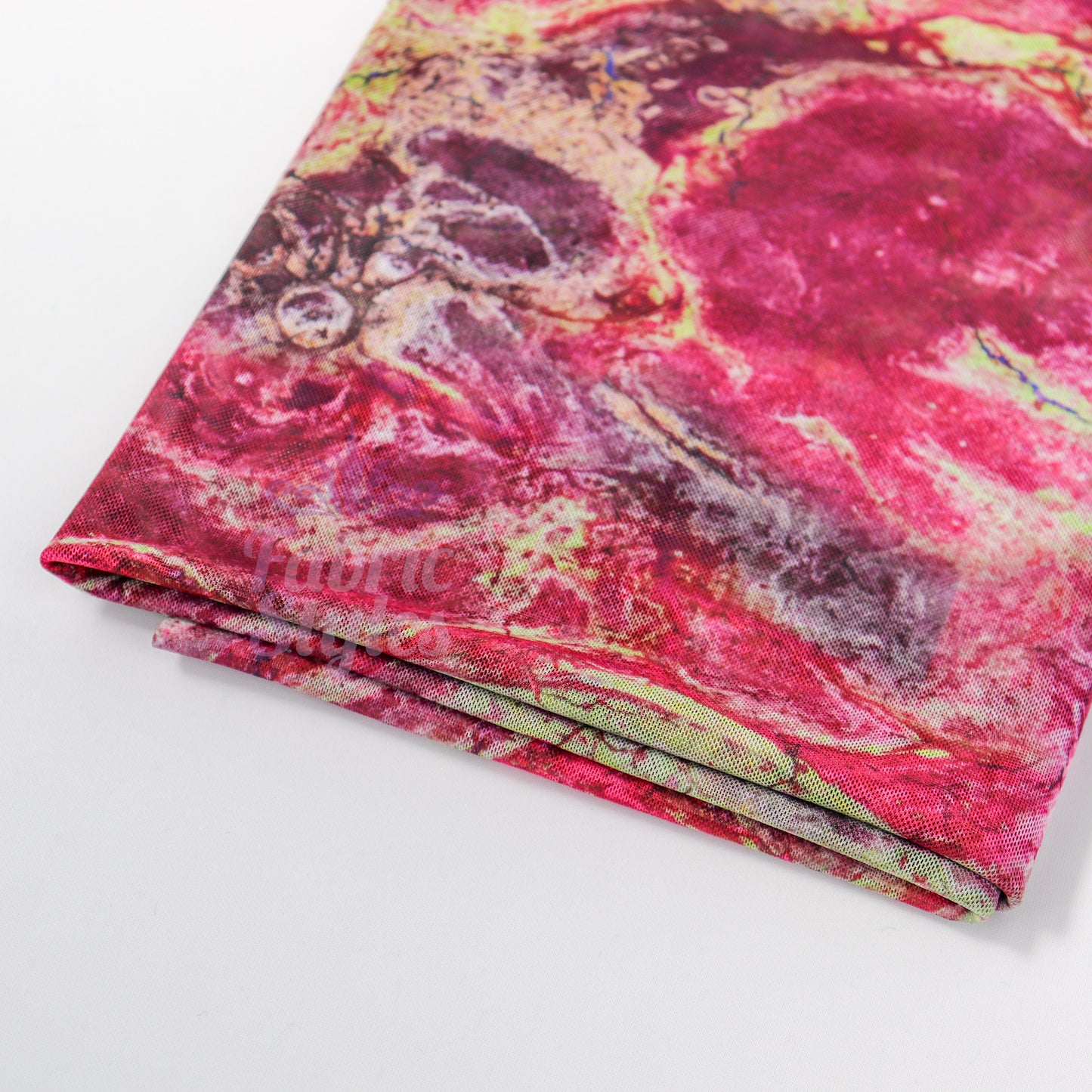 Pink Power Mesh Tie Dye Fabric