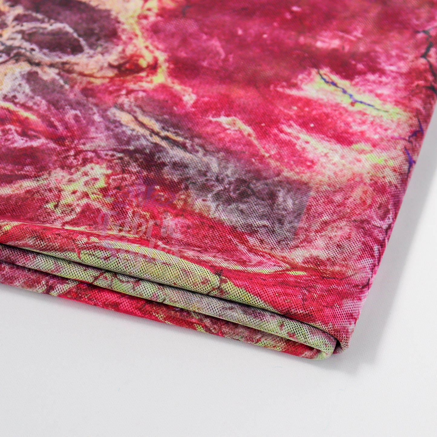 Pink Power Mesh Tie Dye Fabric