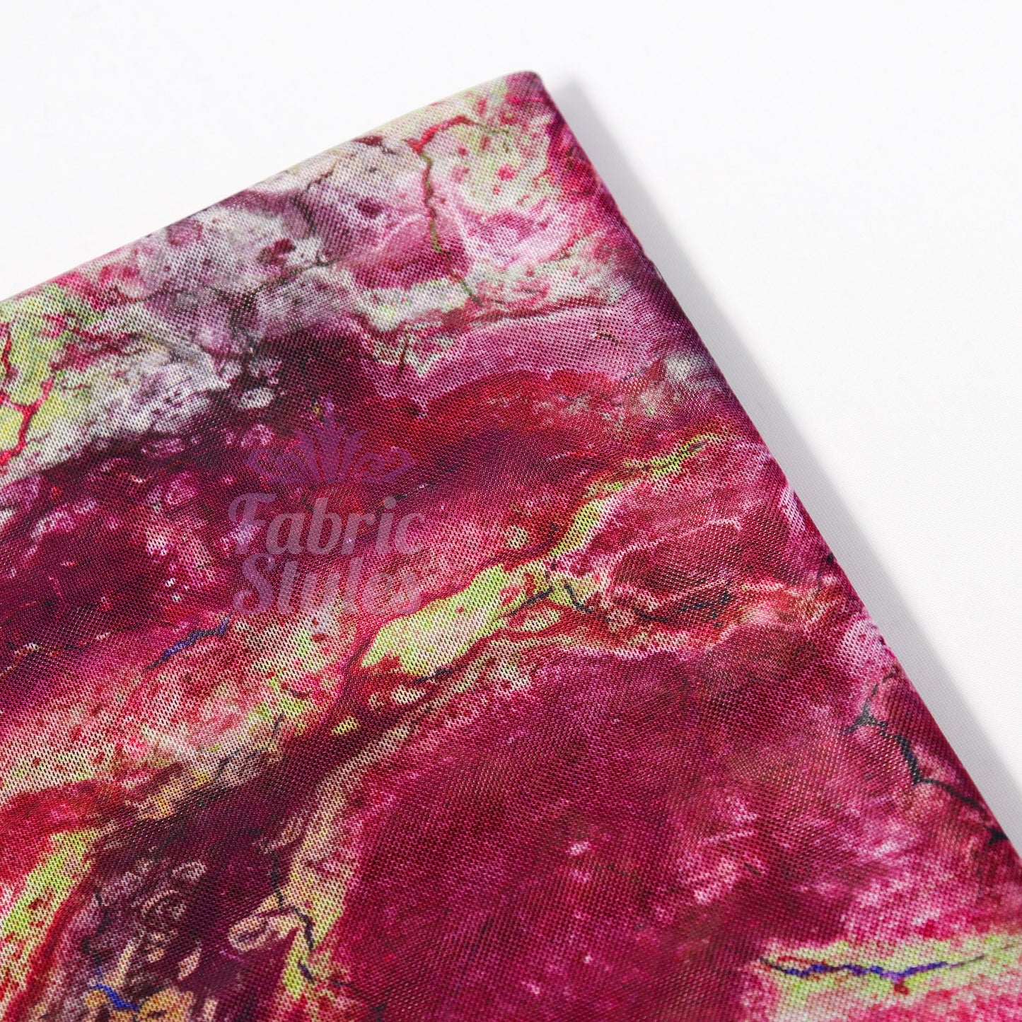 Pink Power Mesh Tie Dye Fabric