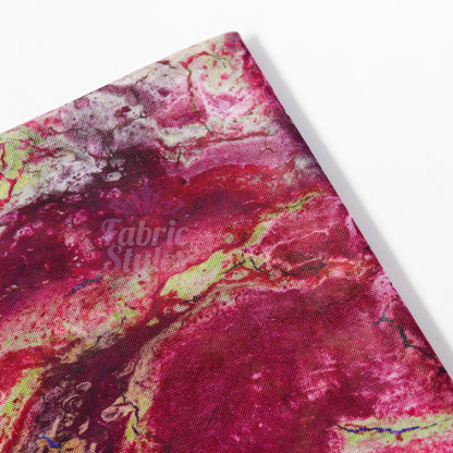 Pink Power Mesh Tie Dye Fabric