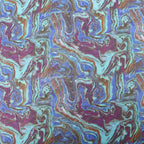 Blue Swirl Power Mesh Fabric
