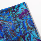 Blue Swirl Power Mesh Fabric