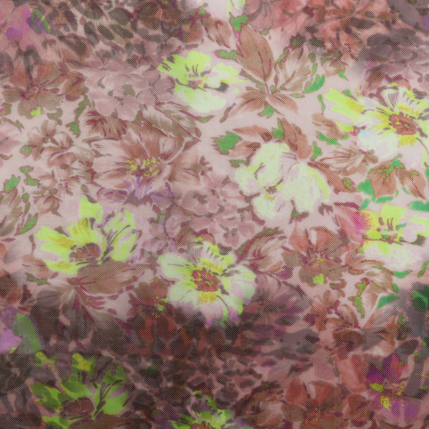 Floral Multicolor Power Mesh Fabric