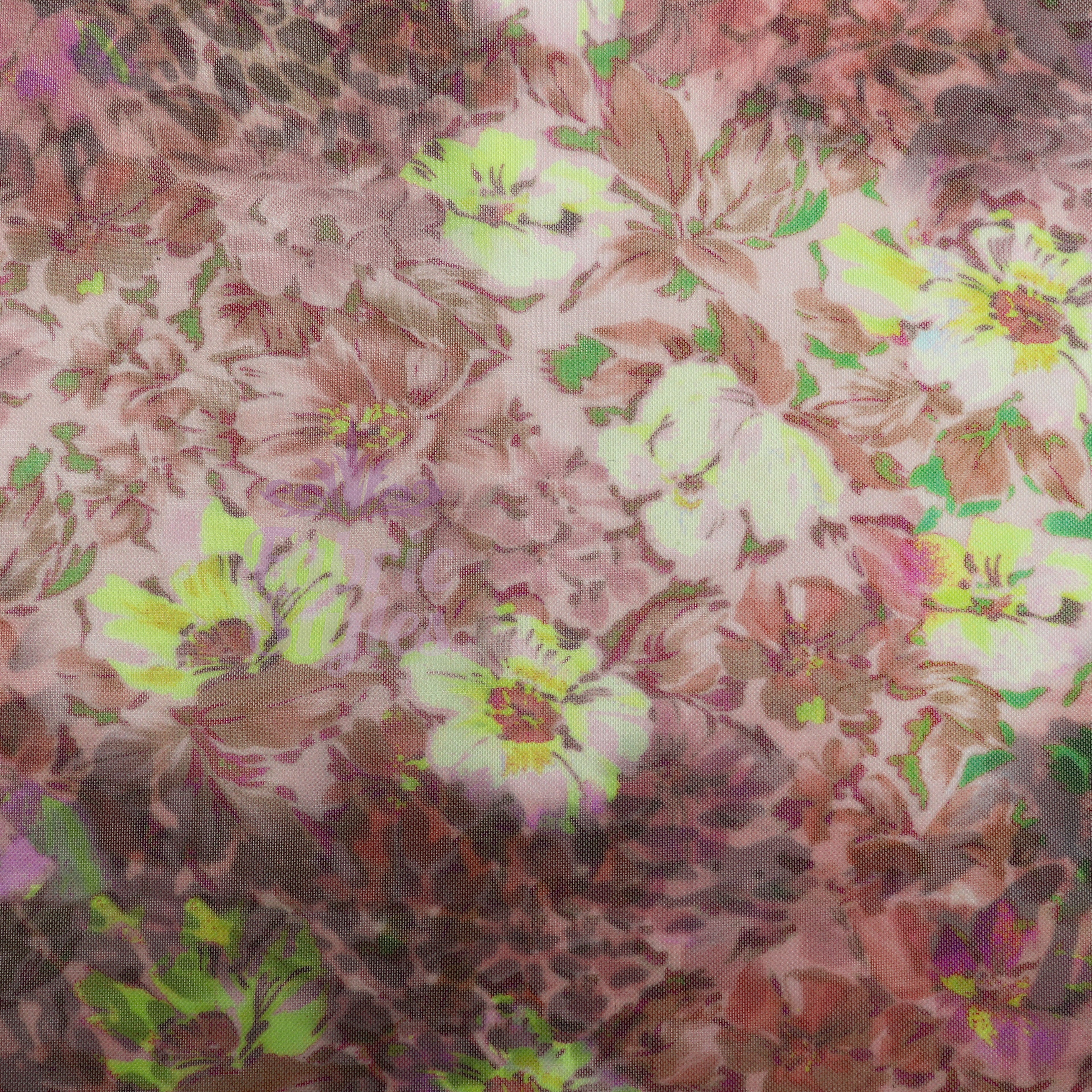 Floral Multicolor Power Mesh Fabric